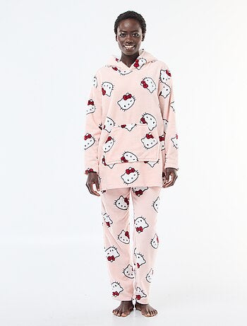 Hoodie de noite 'Hello Kitty' efeito borrego
