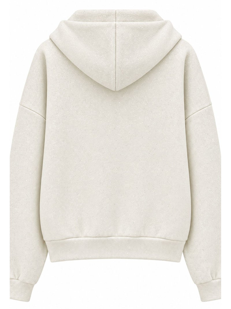 Hoodie mixray Creme - Kiabi