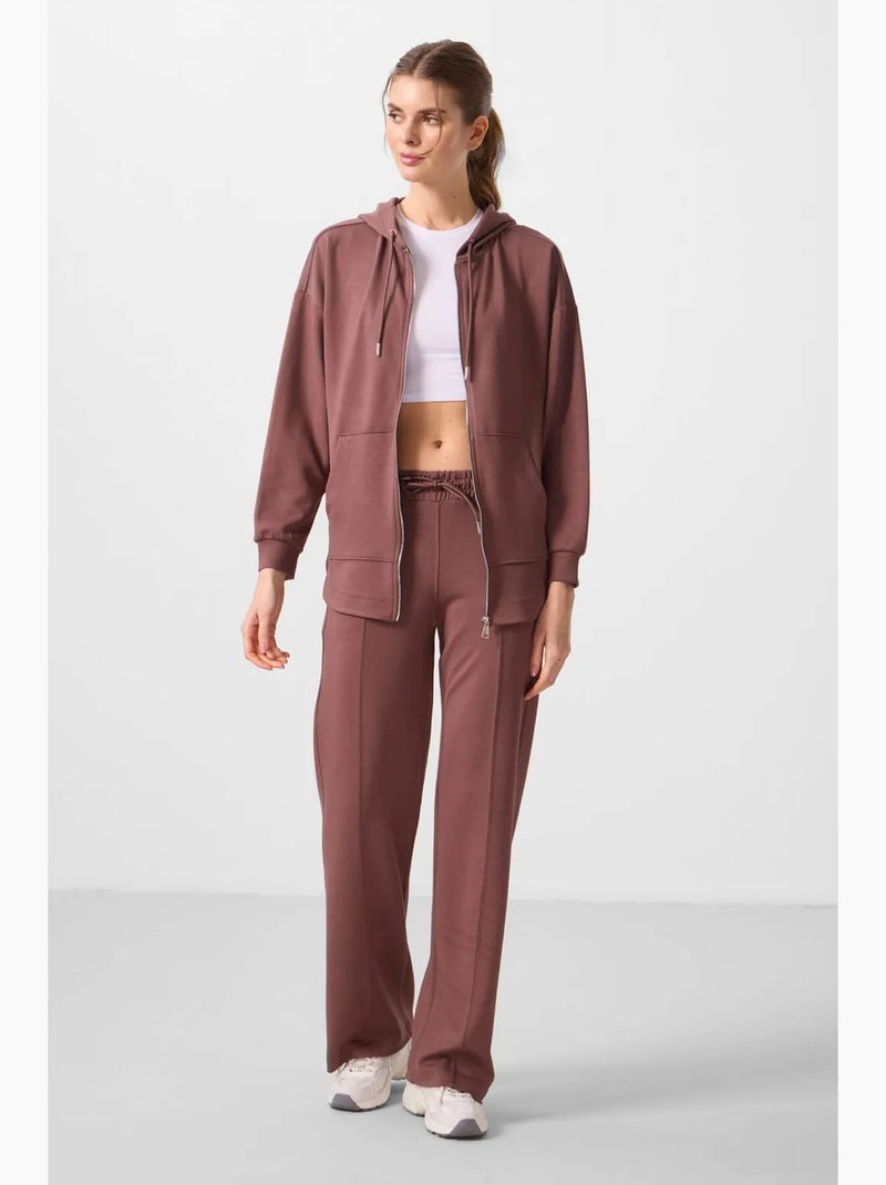 Hoodie túnica longo oversized com capuz e fecho tommy Malva - Kiabi