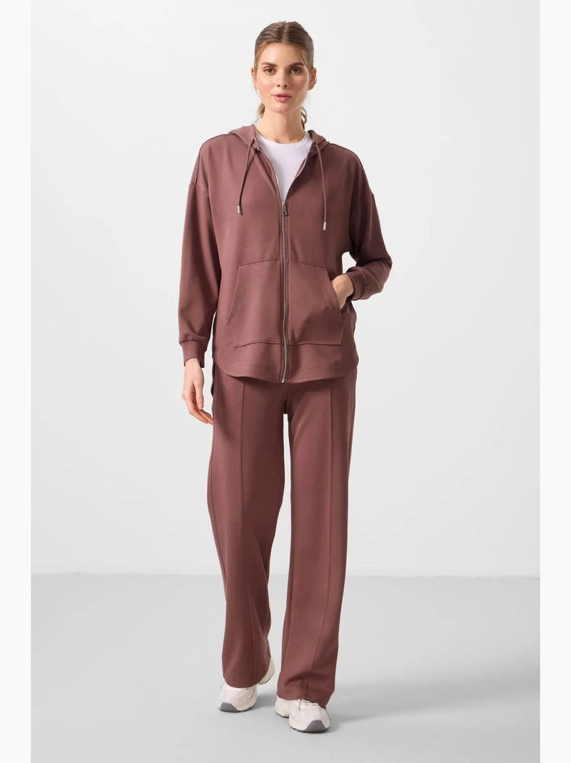 Hoodie túnica longo oversized com capuz e fecho tommy Malva - Kiabi