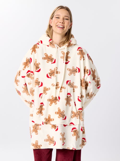 Hoodies com capuz em malha peluche 'Natal' - Kiabi