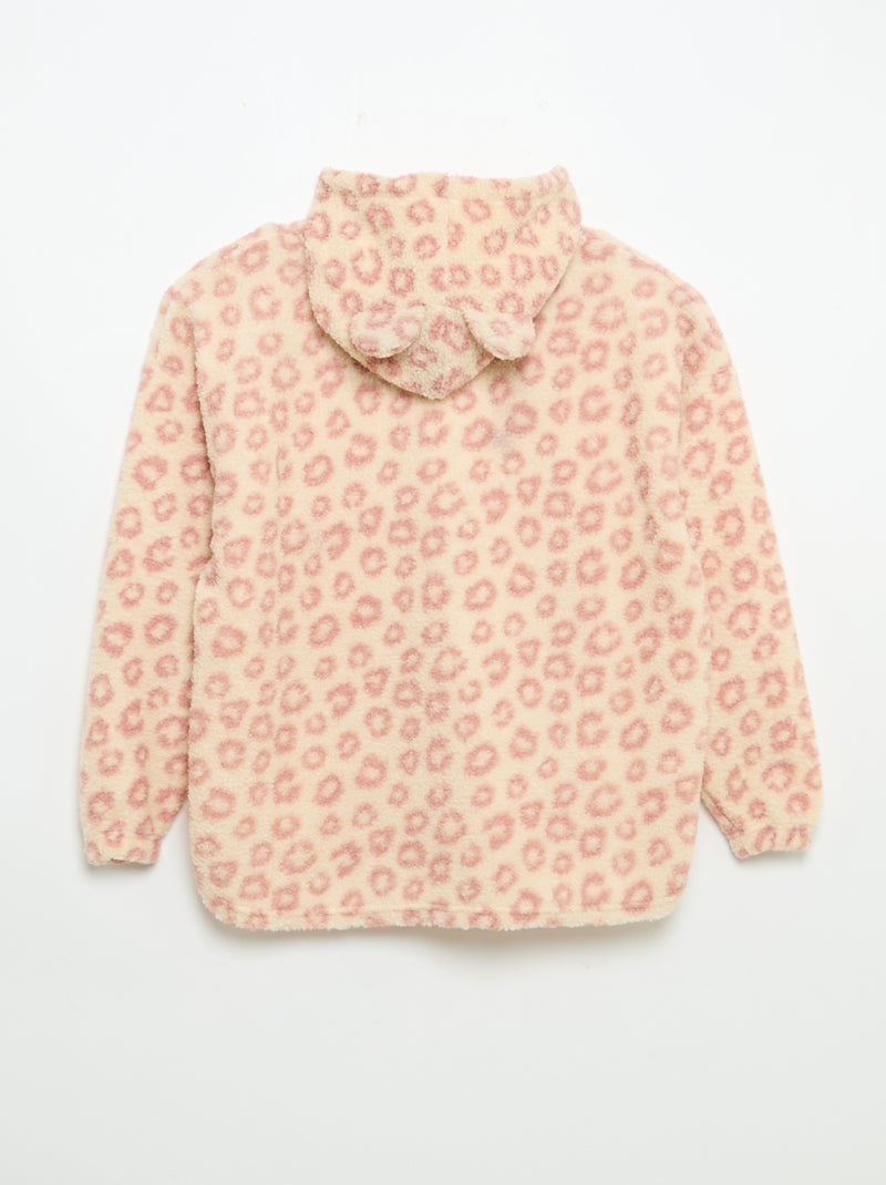 Hoodies de malha felpuda Rosa - Kiabi