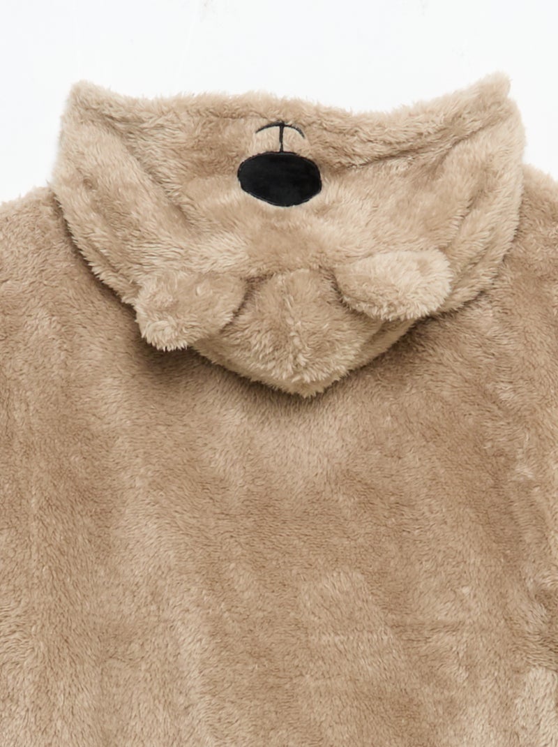 Hoodies de malha pelúcia Bege - Kiabi