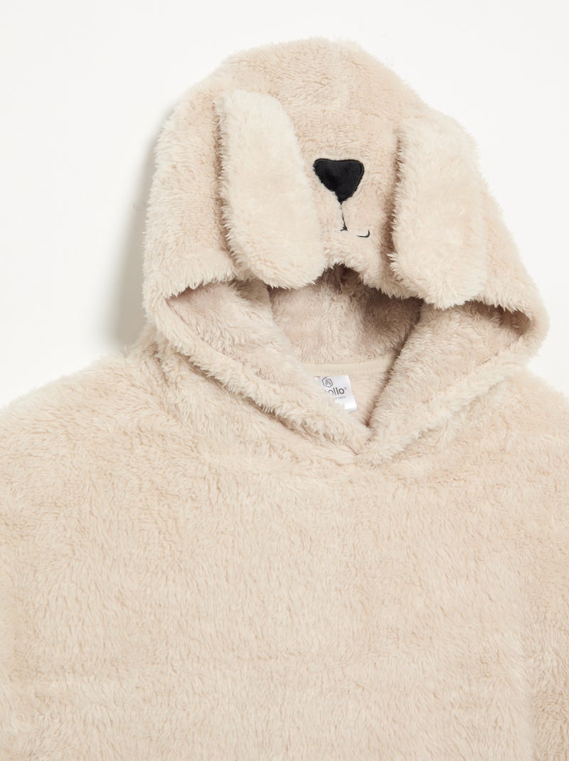 Hoodies de malha pelúcia Bege - Kiabi