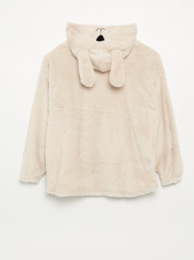 Hoodies de malha pelúcia Bege - Kiabi