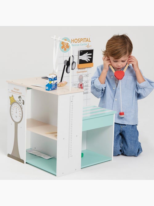 Hospital de brinquedos de madeira 3 em 1 woomax - Kiabi