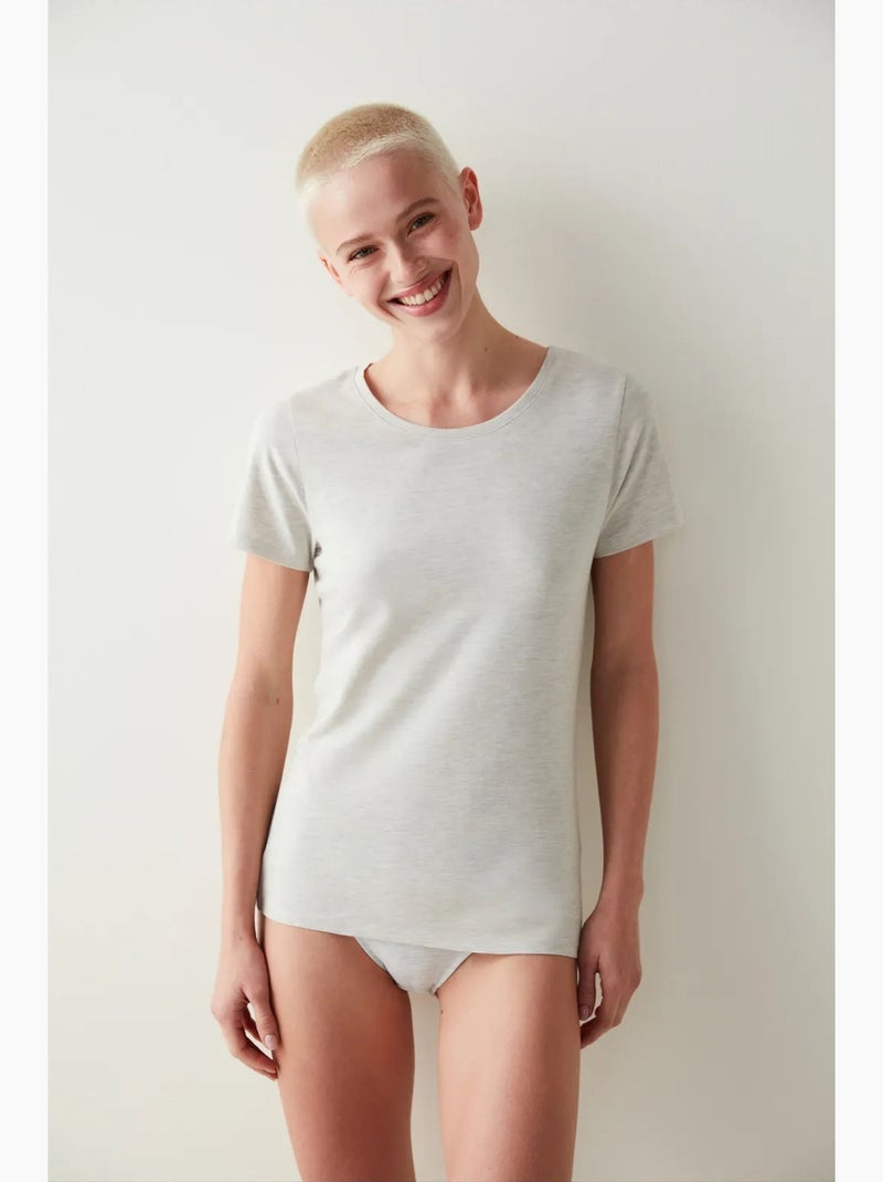 Hot tech basic t-shirt penti Cinza claro - Kiabi