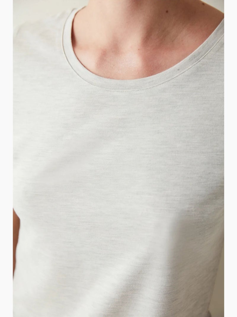 Hot tech basic t-shirt penti Cinza claro - Kiabi