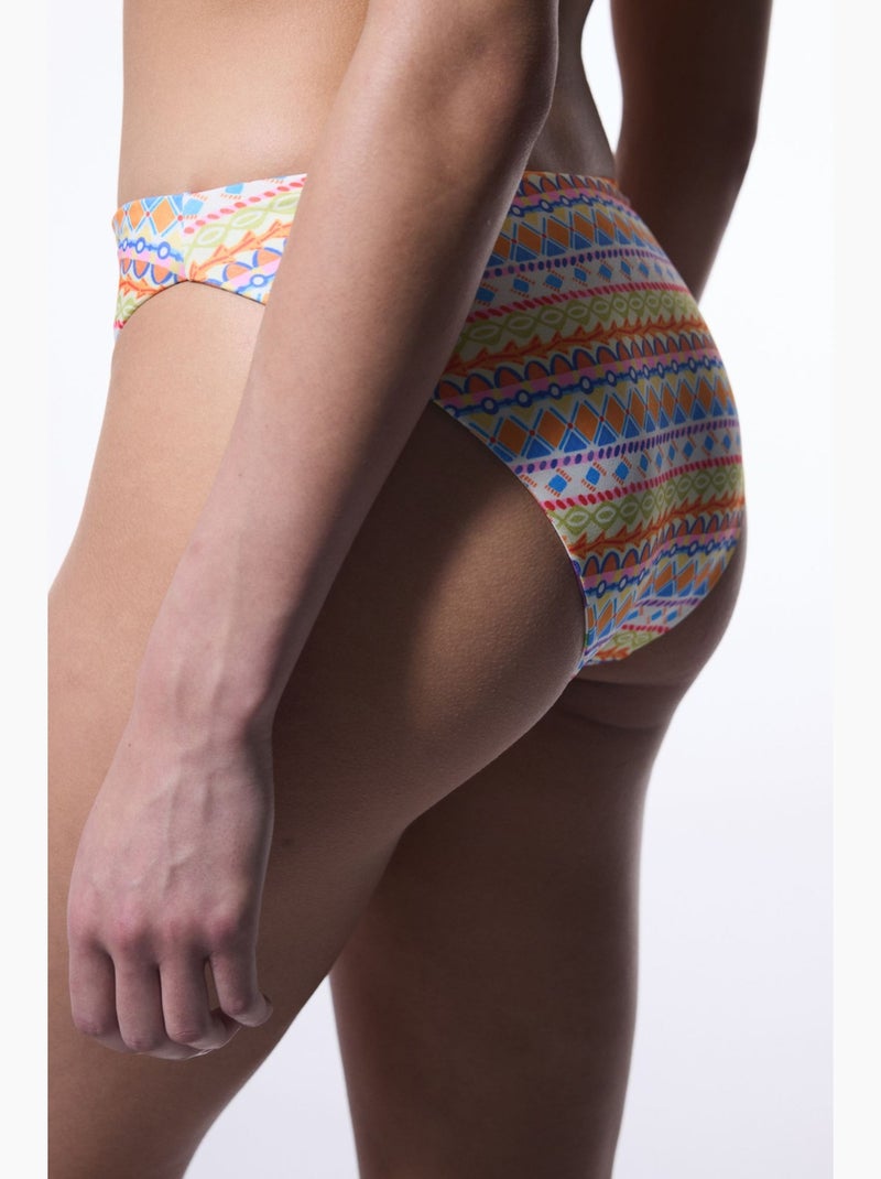 Ila cueca de biquíni reversível de cintura subida penti Laranja - Kiabi