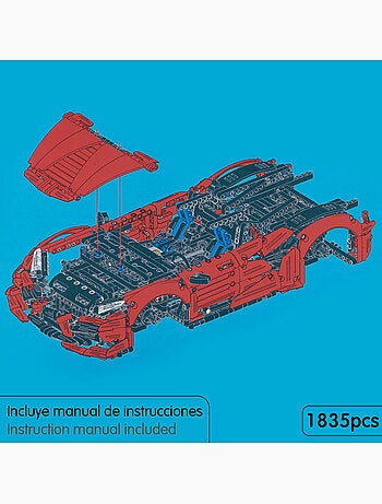 Im.master conjunto de construção 1/10 supercarro de controlo remoto - 1835 peças