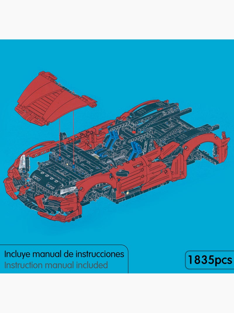 Im.master conjunto de construção 1/10 supercarro de controlo remoto - 1835 peças N/D - Kiabi