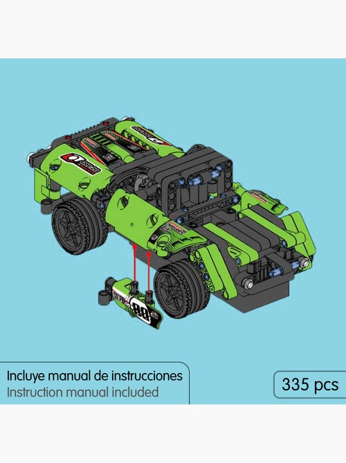 Im.master conjunto de construção carro de controle remoto esportivo 2 em 1 - 335 peças. - Kiabi