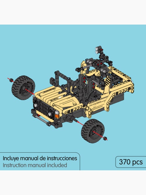 Im.master conjunto de construção carro de controlo remoto militar 2 em 1 - 370 pcs. - Kiabi