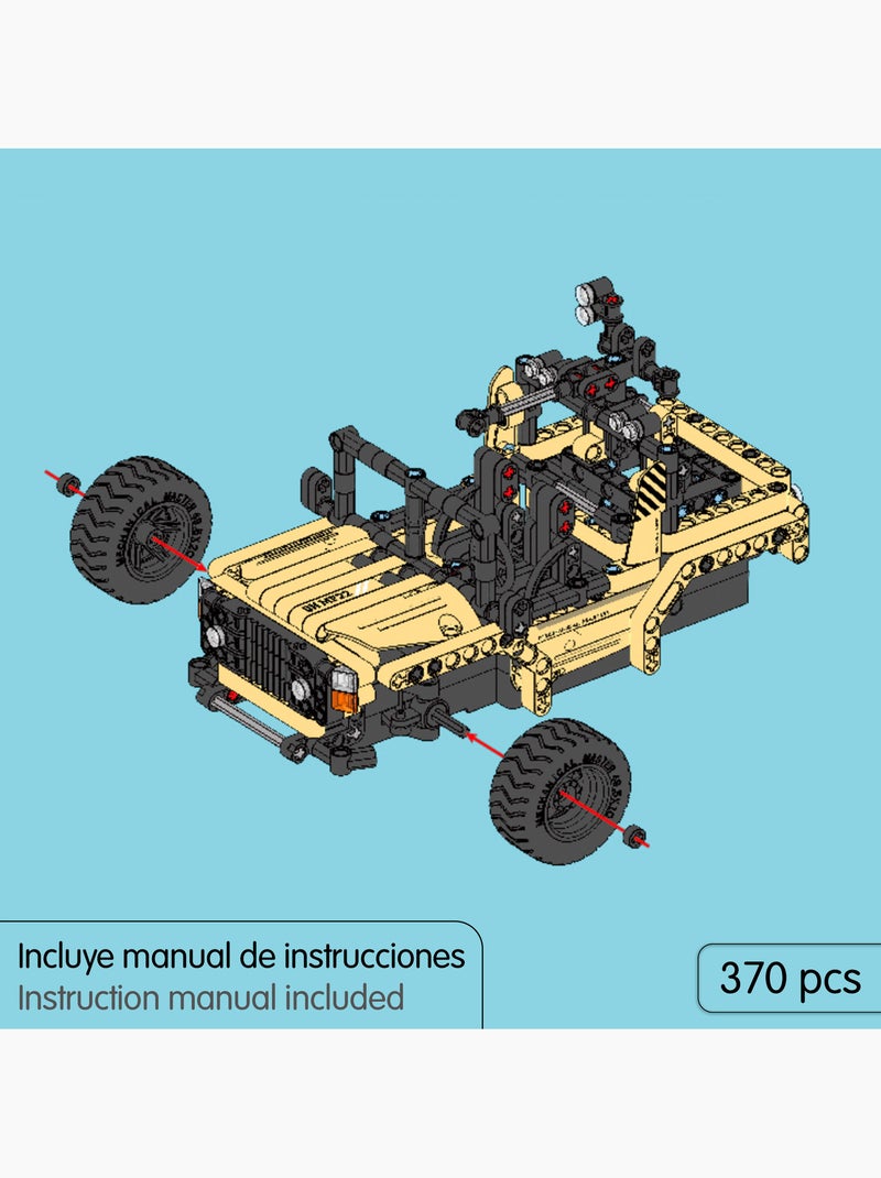 Im.master conjunto de construção carro de controlo remoto militar 2 em 1 - 370 pcs. N/D - Kiabi