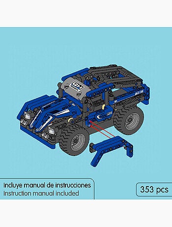 Im.master conjunto de construção de carros telecomandados 2 em 1 pickup - 353 peças