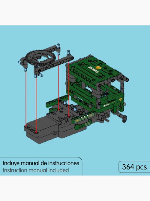 Im.master kit de construção de carro militar rc 2 em 1 - 364 peças. - Kiabi