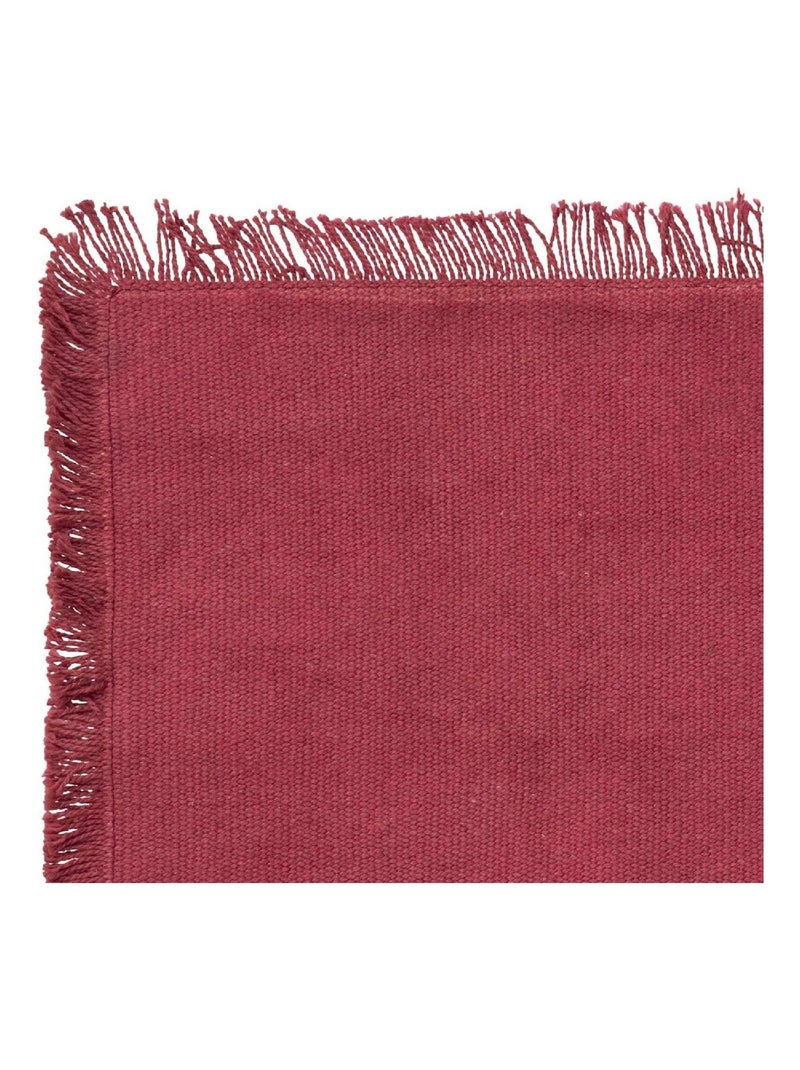 Individuais com franjas Vermelho escuro - Kiabi