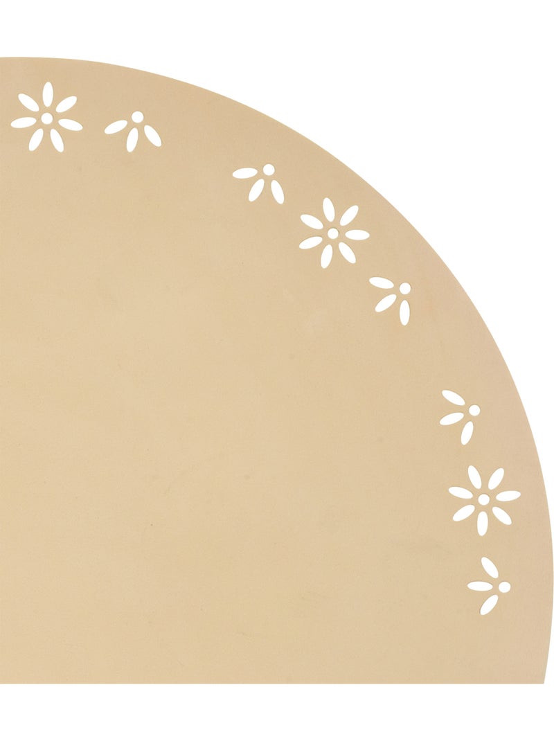 Individual decorativo redondo com motivos florais Bege - Kiabi