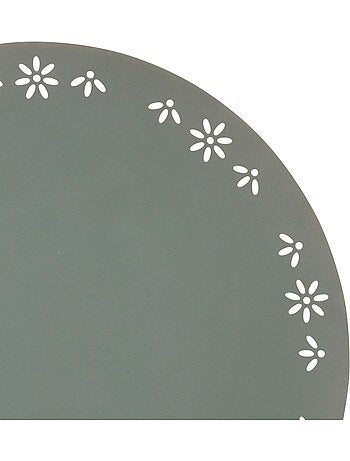 Individual decorativo redondo com motivos florais