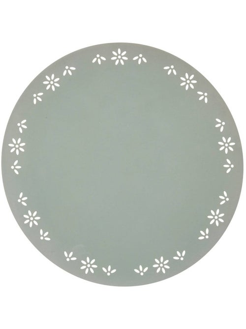 Individual decorativo redondo com motivos florais - Kiabi