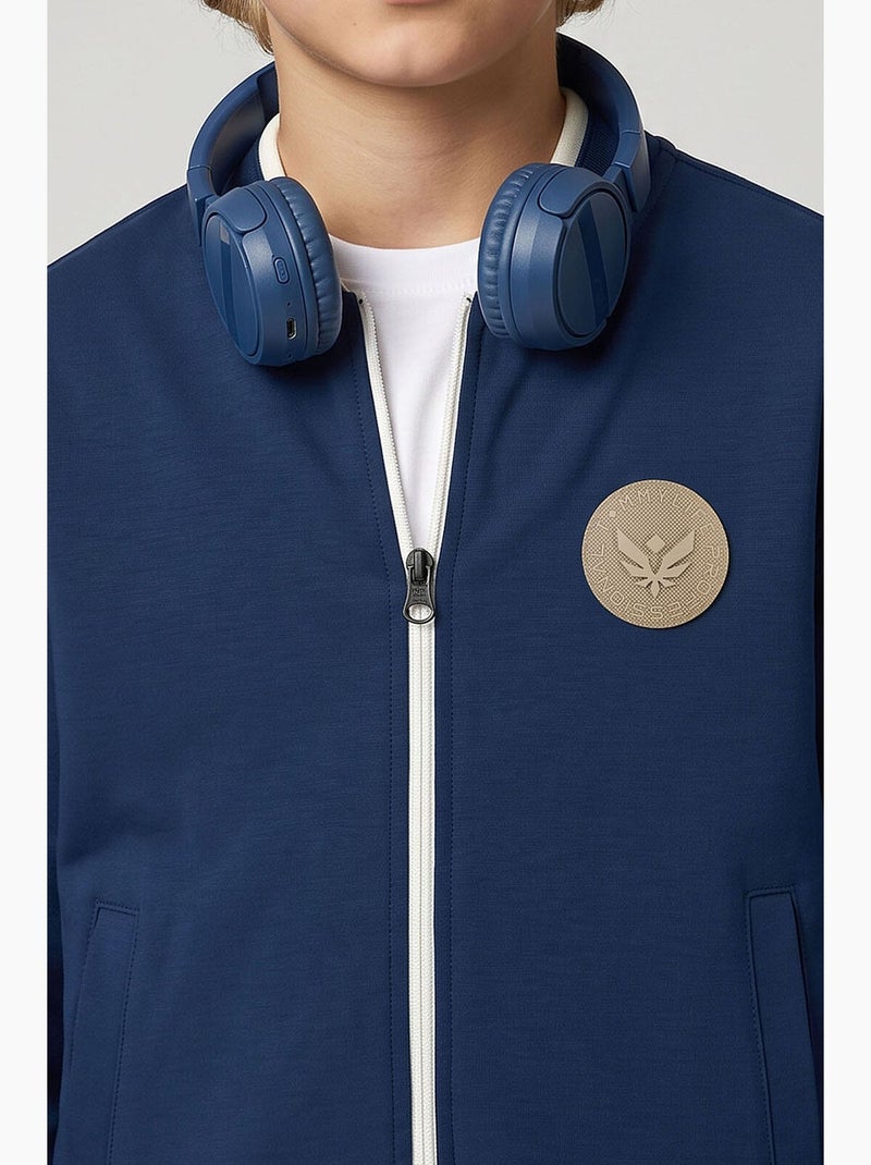 Infantil sweatshirt com fecho e gola redonda tommy Azul-marinho - Kiabi