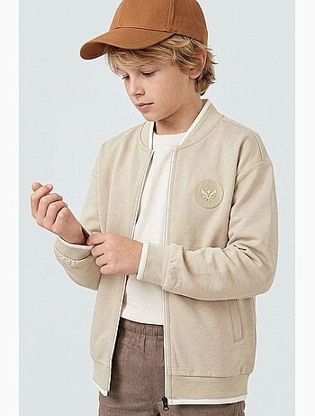 Infantil sweatshirt com fecho e gola redonda tommy
