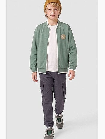Infantil sweatshirt com fecho e gola redonda tommy