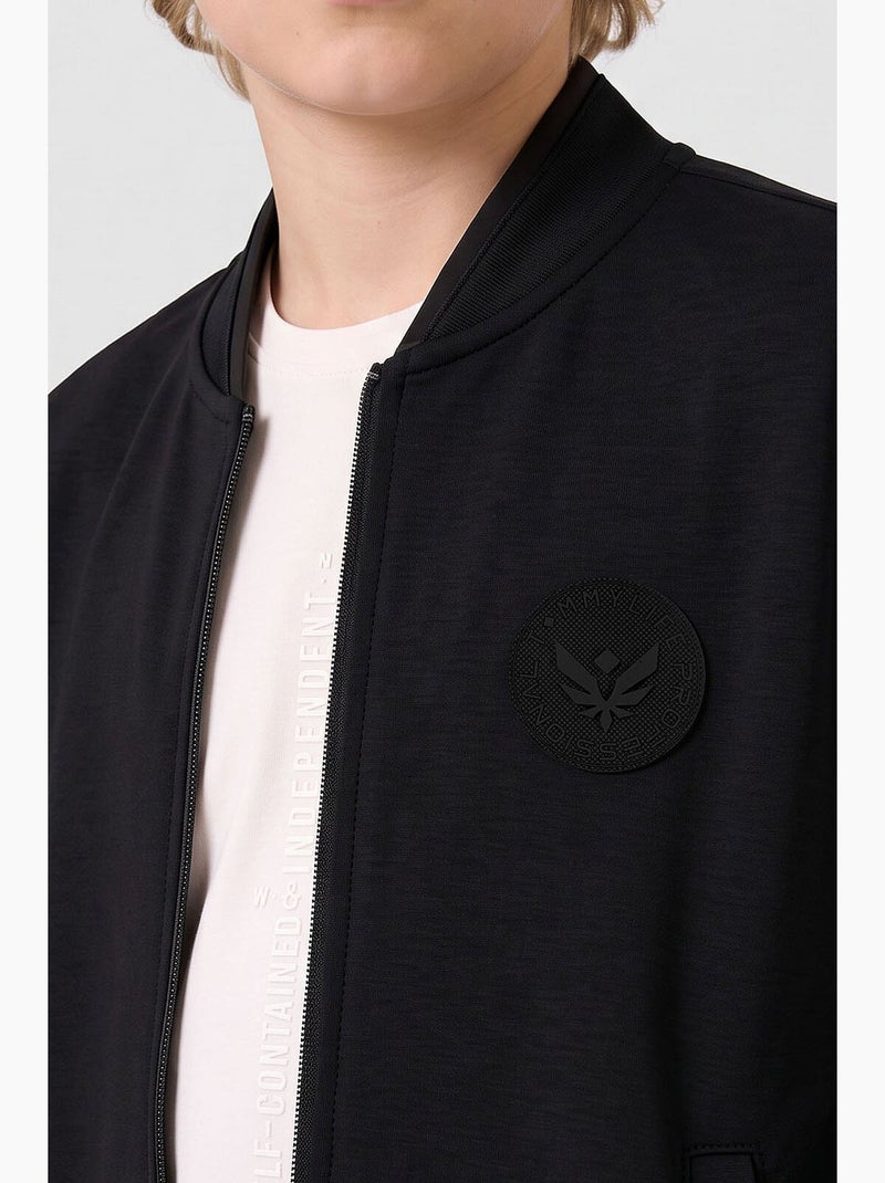 Infantil sweatshirt com fecho e gola redonda tommy Preto - Kiabi