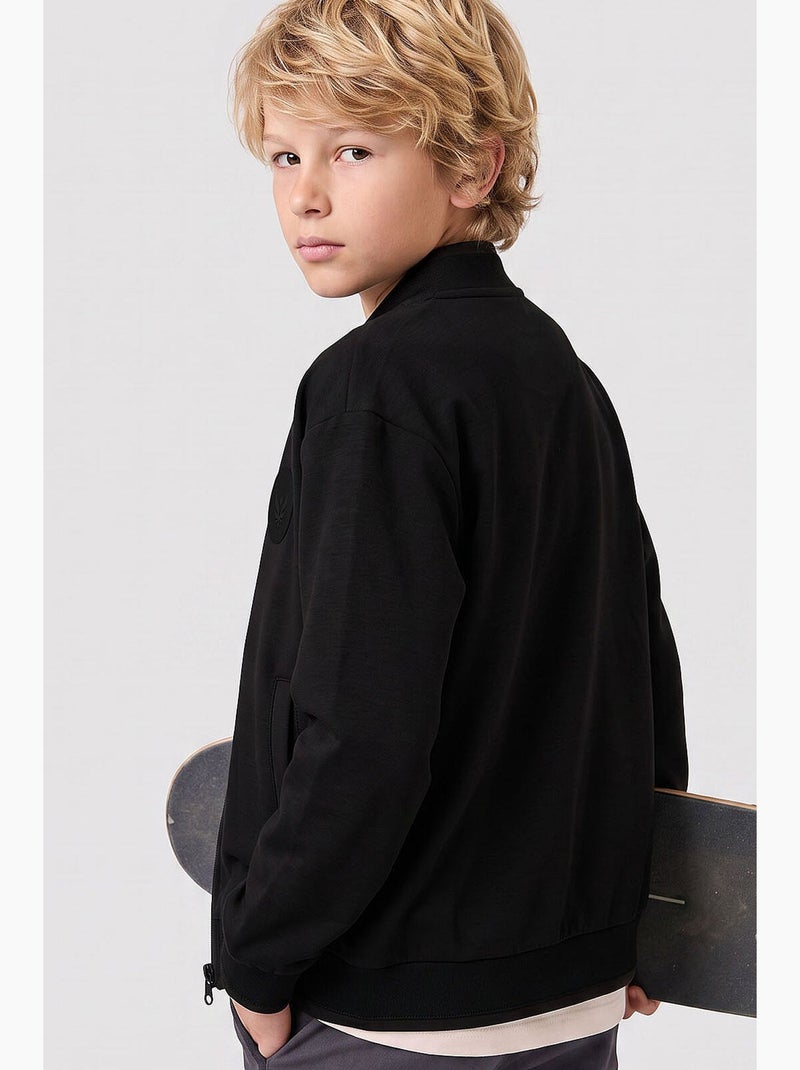 Infantil sweatshirt com fecho e gola redonda tommy Preto - Kiabi