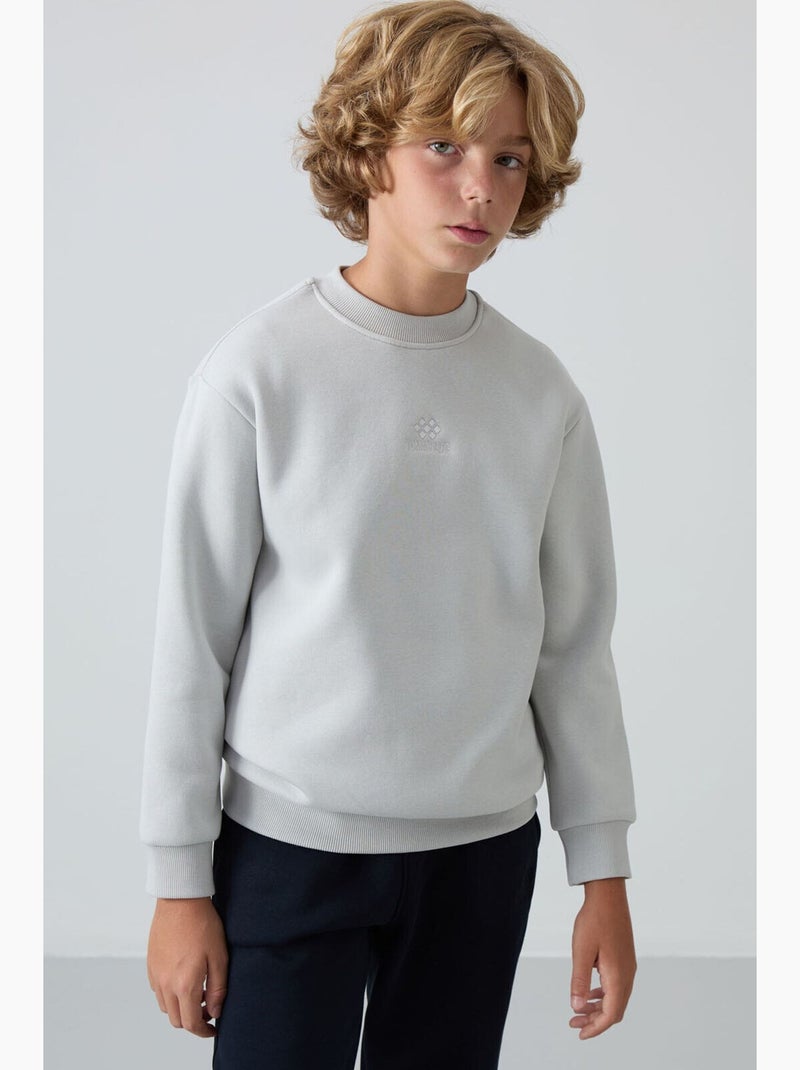 Infantil sweatshirt gola redonda tommy Preto Branco - Kiabi