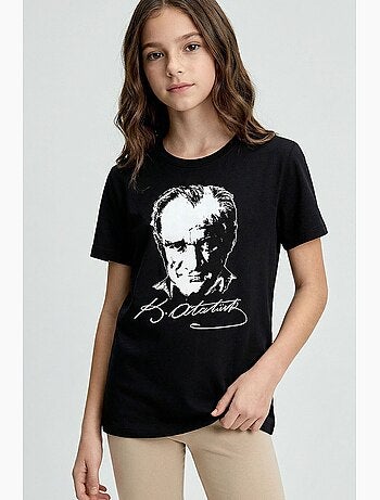 Infantil t-shirt gola redonda com texto tommy