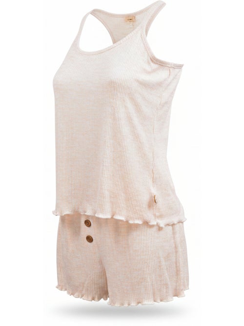 INFINITIF PARIS Pijama Mulher Malha Suave - Camisola e Calcao - Kiabi