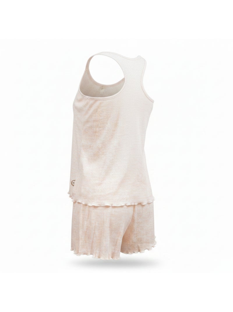 INFINITIF PARIS Pijama Mulher Malha Suave - Camisola e Calcao Rosa - Kiabi