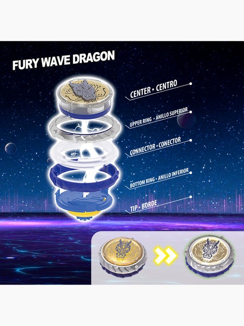 Infinity nado pião com lançador de espadas pacote de dragão fury wave - Kiabi