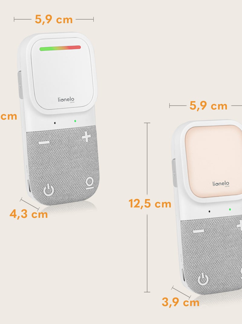 Intercomunicador de áudio LIONELO Babyline 2.2 – Comunicação bidirecional – 12 h sem fios Branco - Kiabi