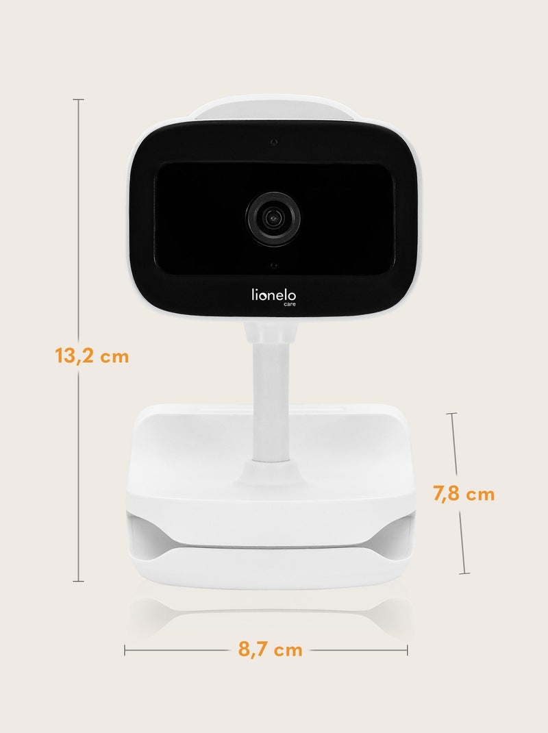 Intercomunicador de vídeo sem fios LIONELO Babyline Go – Até 5 horas – Clipe de fixação Branco Branco Preto - Kiabi