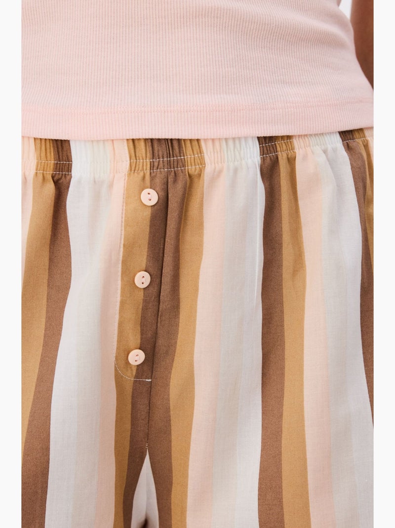 Isla conjunto de pijama short às riscas penti Branco - Kiabi