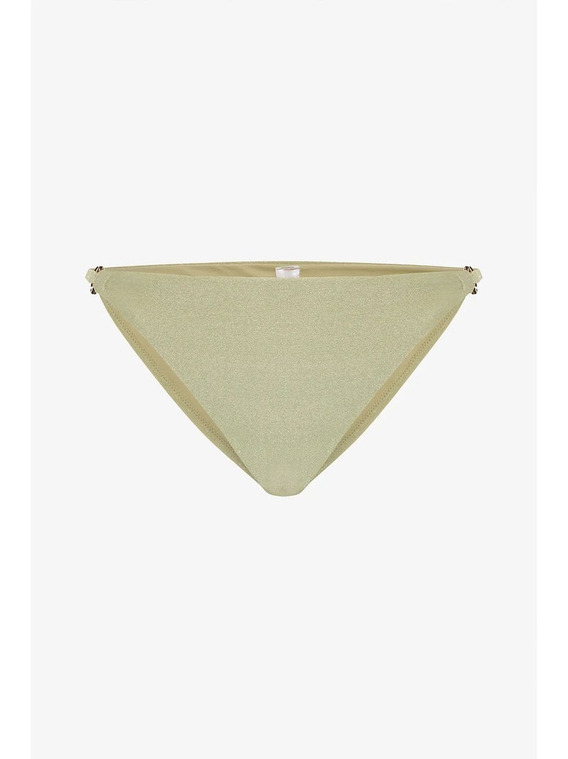 Jadira cueca de biquíni slip com fivela lateral penti Verde menta - Kiabi