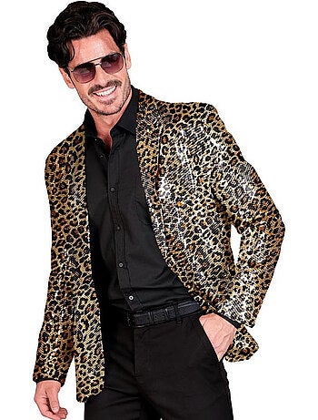 Jaqueta clássica de estampa de leopardo para fantasia ou festa