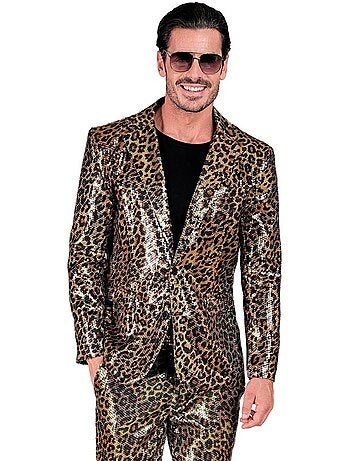 Jaqueta clássica de estampa de leopardo para fantasia ou festa