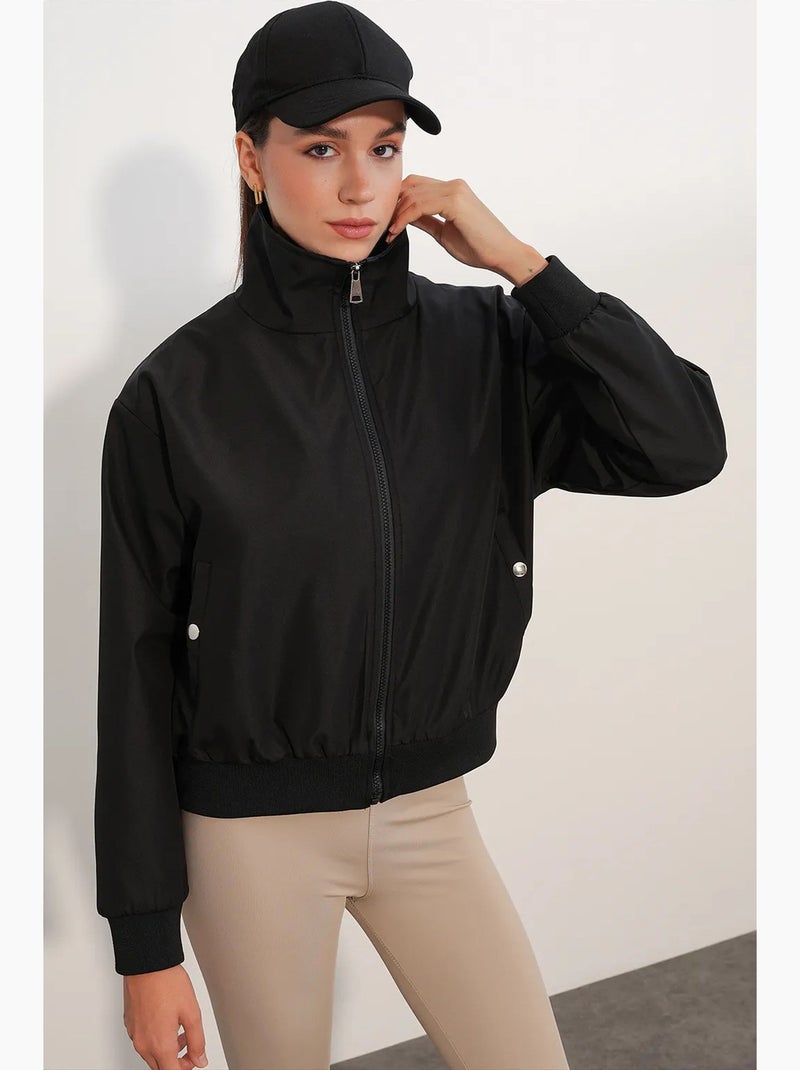 Jaqueta feminina bdart Preto - Kiabi