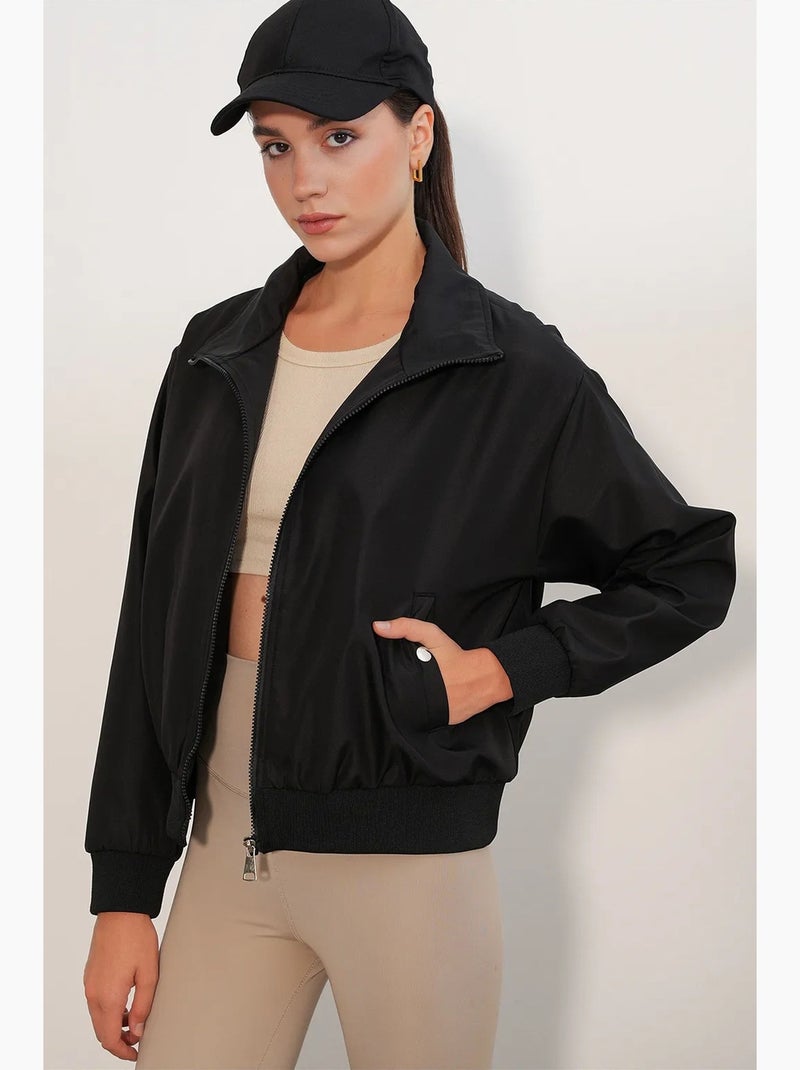 Jaqueta feminina bdart Preto - Kiabi