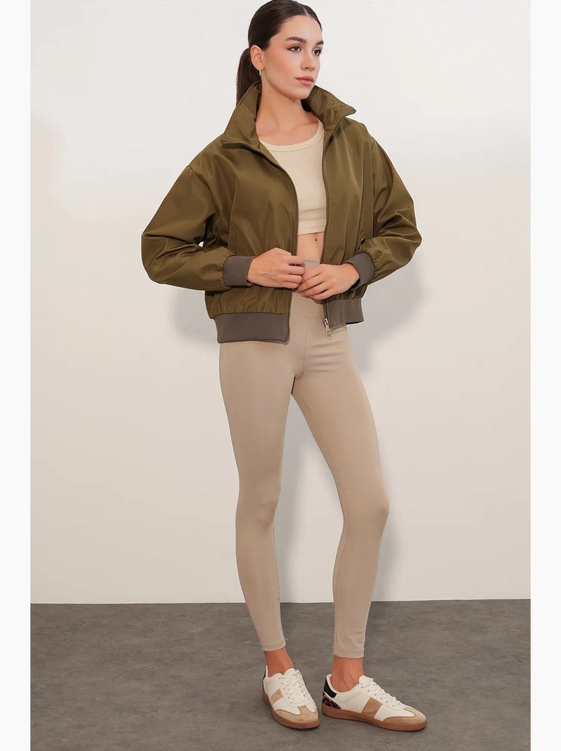 Jaqueta feminina bdart Verde cáqui - Kiabi