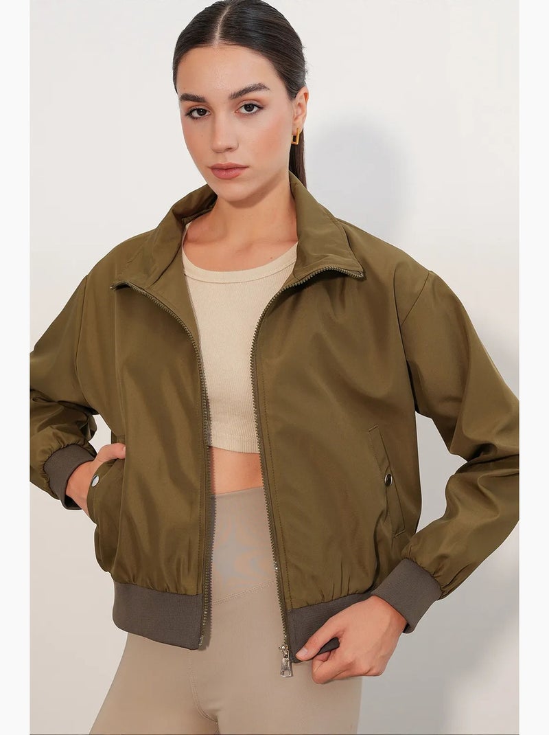 Jaqueta feminina bdart Verde cáqui - Kiabi
