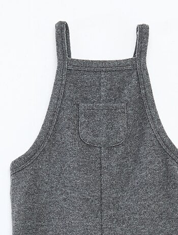 Jardineira comprida em malha macia