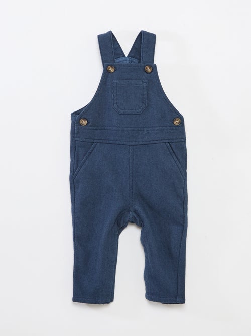 Jardineira comprida em sarja com bolso no peito - Kiabi