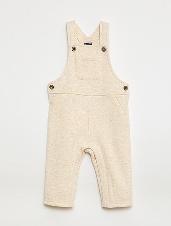 Jardineira comprida lisa em moletom