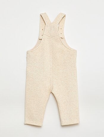 Jardineira comprida lisa em moletom