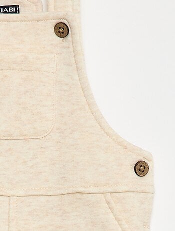 Jardineira comprida lisa em moletom