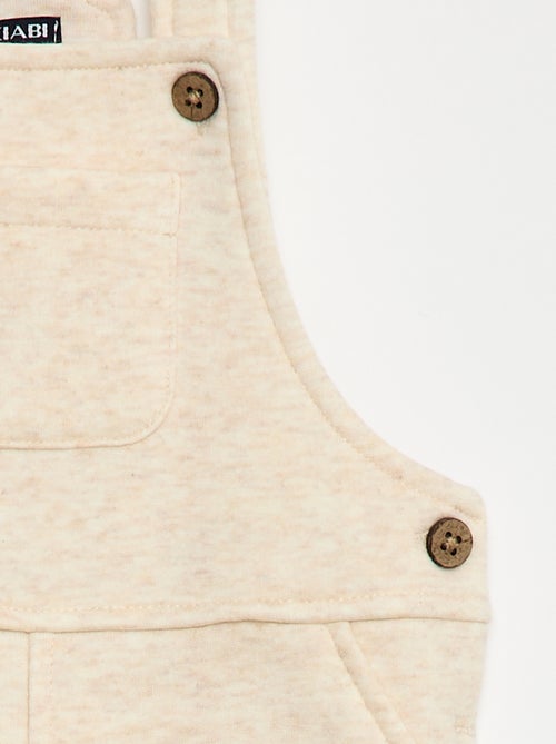 Jardineira comprida lisa em moletom - Kiabi